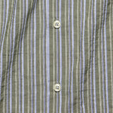 Road Shirt - Olive Elton 2 Stripe - Universal Works - STAG Provisions - Tops - S/S Woven - Stripe