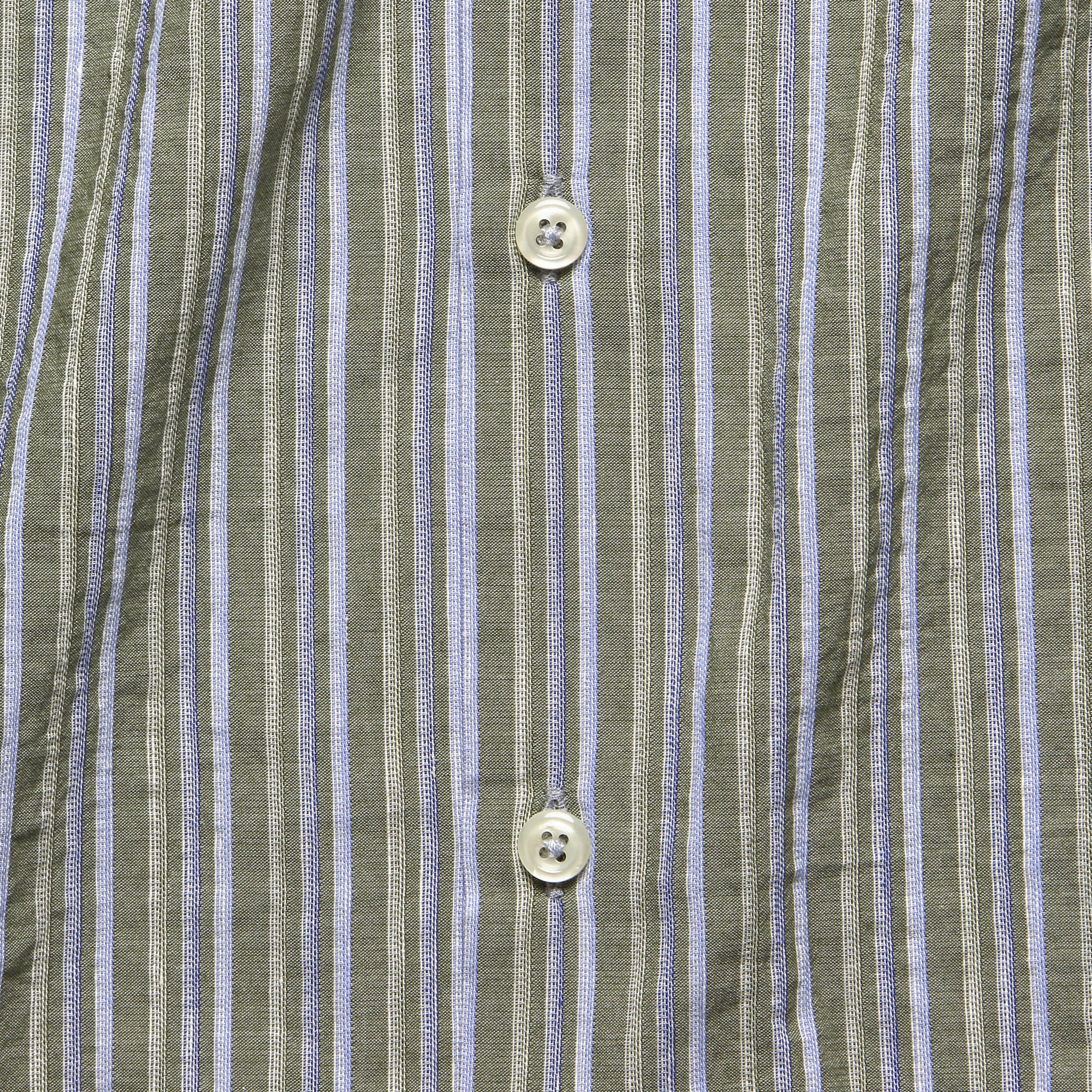 Road Shirt - Olive Elton 2 Stripe - Universal Works - STAG Provisions - Tops - S/S Woven - Stripe