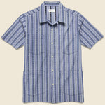 Road Summer Shirt - Blue Stripe - Universal Works - STAG Provisions - Tops - S/S Woven - Stripe