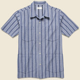 Road Summer Shirt - Blue Stripe - Universal Works - STAG Provisions - Tops - S/S Woven - Stripe