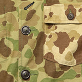 Patched Peacekeeper Camo Bakers Jacket - Olive/Sand - Universal Works - STAG Provisions - Outerwear - Coat / Jacket