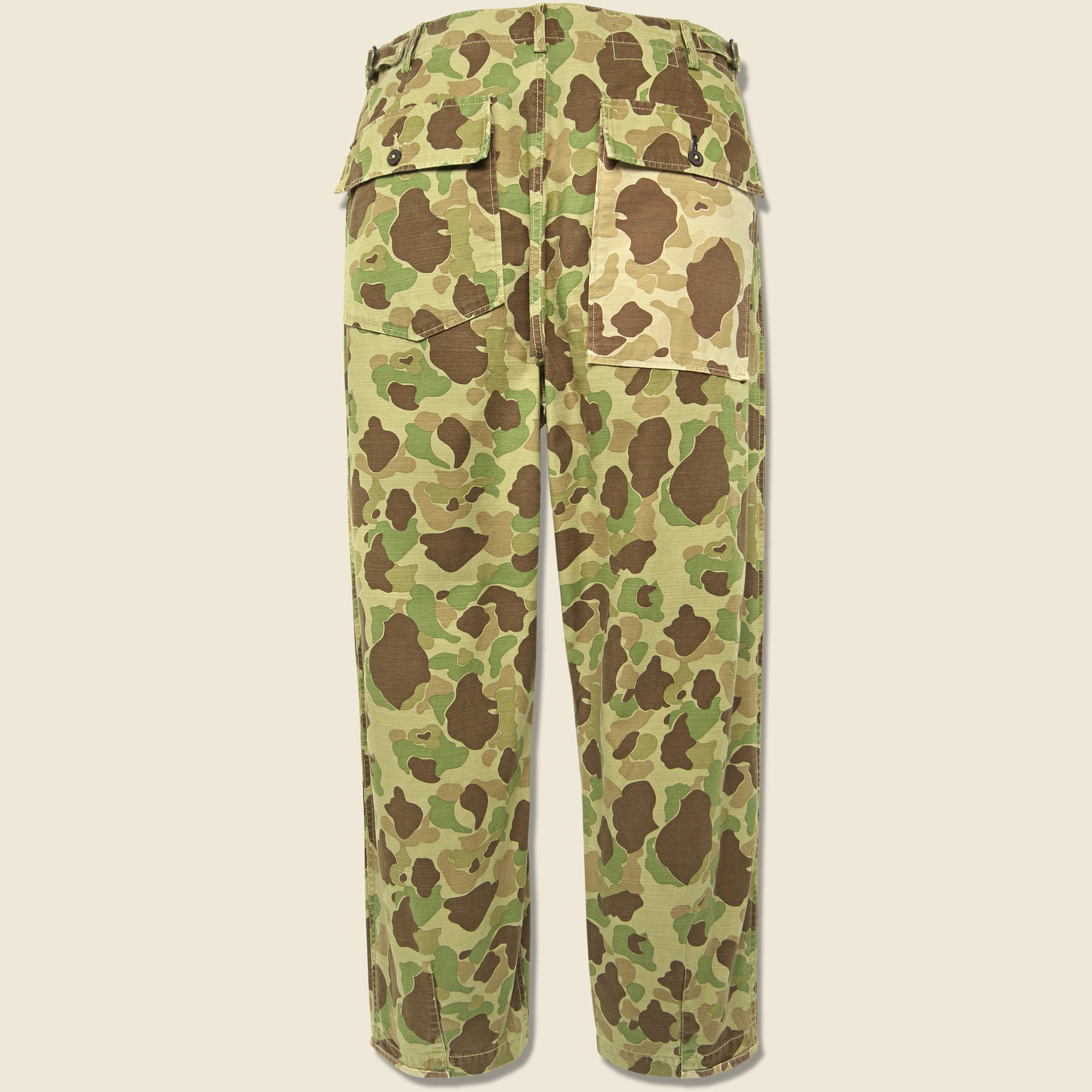 Patched Peacekeeper Camo Fatigue Pant - Olive/Sand - Universal Works - STAG Provisions - Pants - Twill