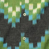 Zig Zag Ikat Road Shirt - Green - Universal Works - STAG Provisions - Tops - S/S Woven - Other Pattern