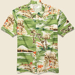 Fuji Summer Print Road Shirt - Green - Universal Works - STAG Provisions - Tops - S/S Woven - Other Pattern