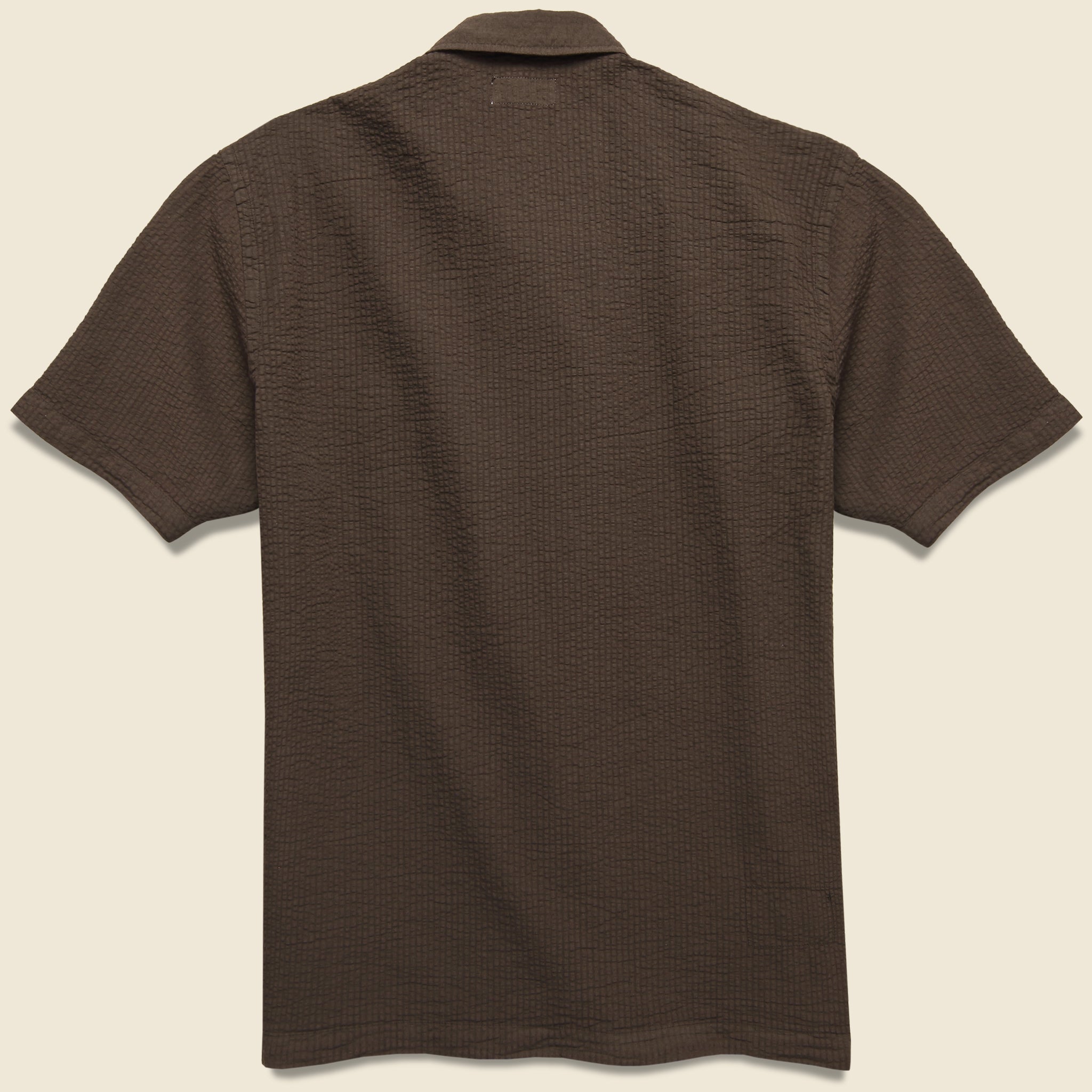 Bengal Seersucker Road Shirt - Brown - Universal Works - STAG Provisions - Tops - S/S Woven - Other Pattern