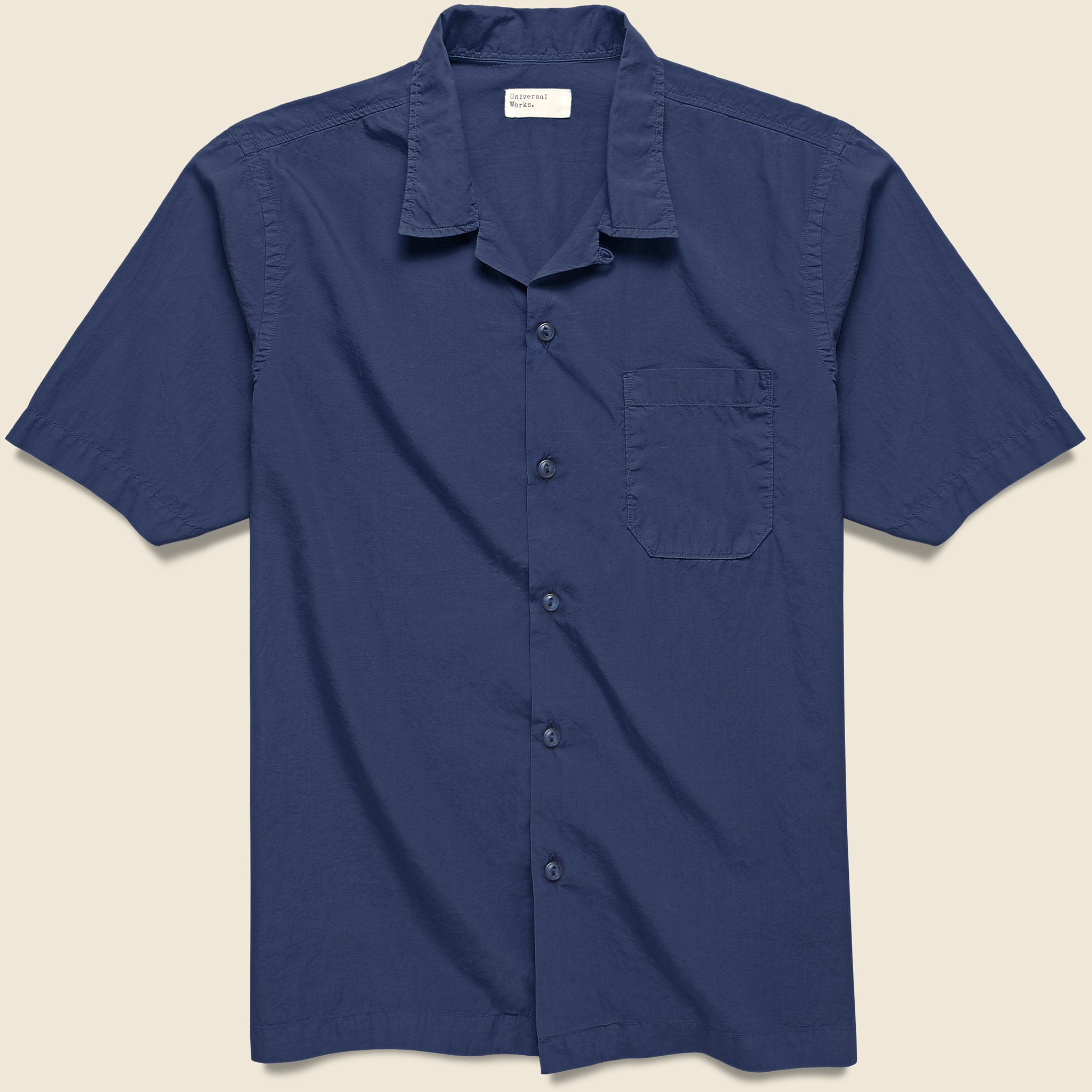 Organic Poplin Road Shirt - Navy - Universal Works - STAG Provisions - Tops - S/S Woven - Solid