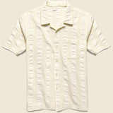 Self Stripe Road Shirt - White - Universal Works - STAG Provisions - Tops - S/S Woven - Stripe