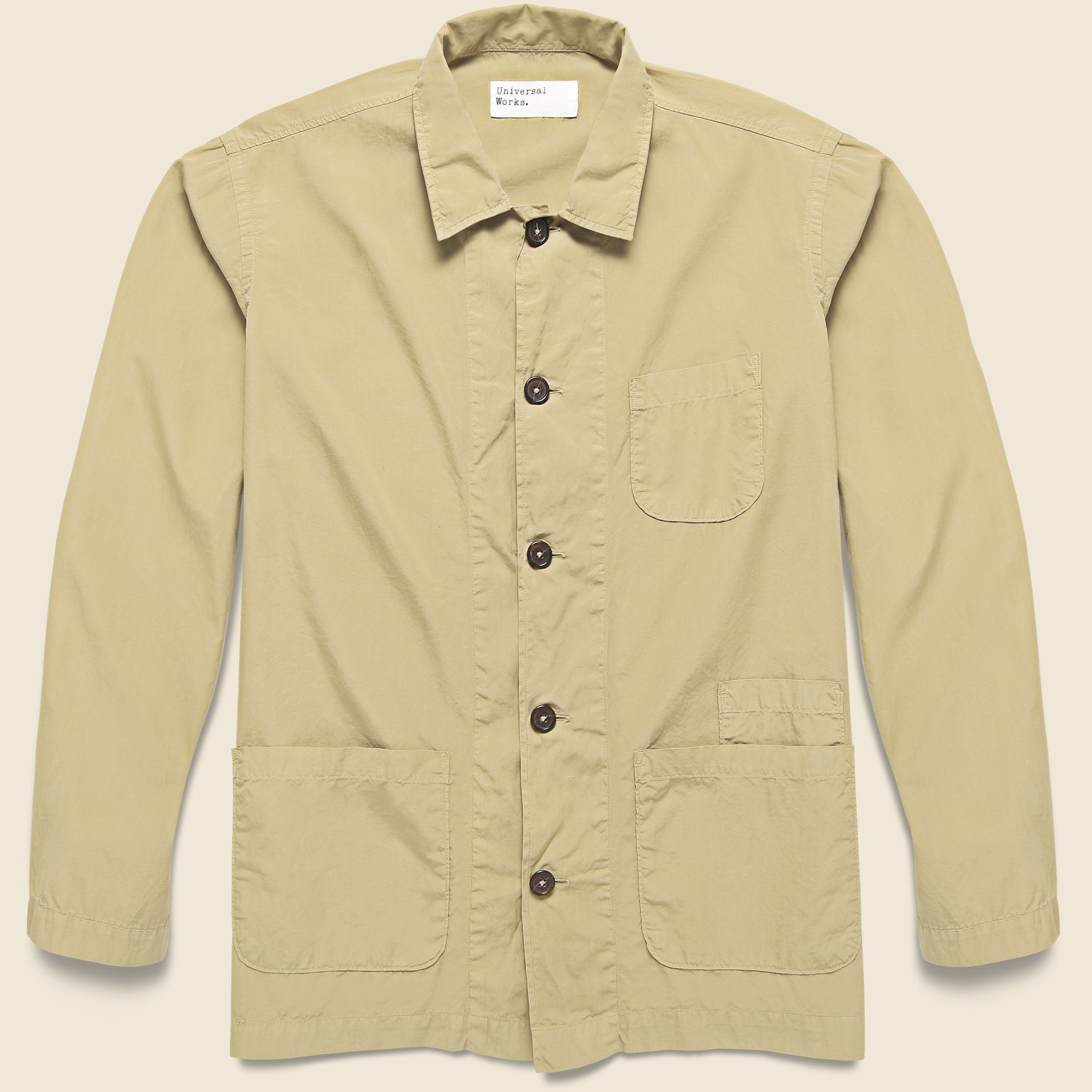 Bakers Poplin Overshirt - Sand - Universal Works - STAG Provisions - Tops - L/S Woven - Overshirt