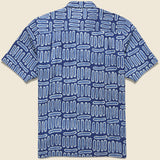 Handblock Print Camp Shirt - Indigo - Universal Works - STAG Provisions - Tops - S/S Woven - Other Pattern