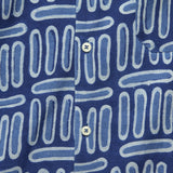 Handblock Print Camp Shirt - Indigo - Universal Works - STAG Provisions - Tops - S/S Woven - Other Pattern