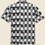 Check Ikat Road Shirt - Black/White - Universal Works - STAG Provisions - Tops - S/S Woven - Other Pattern