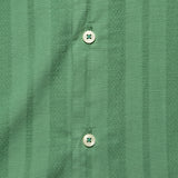 Flag Self Stripe Camp Shirt - Green - Universal Works - STAG Provisions - Tops - S/S Woven - Solid