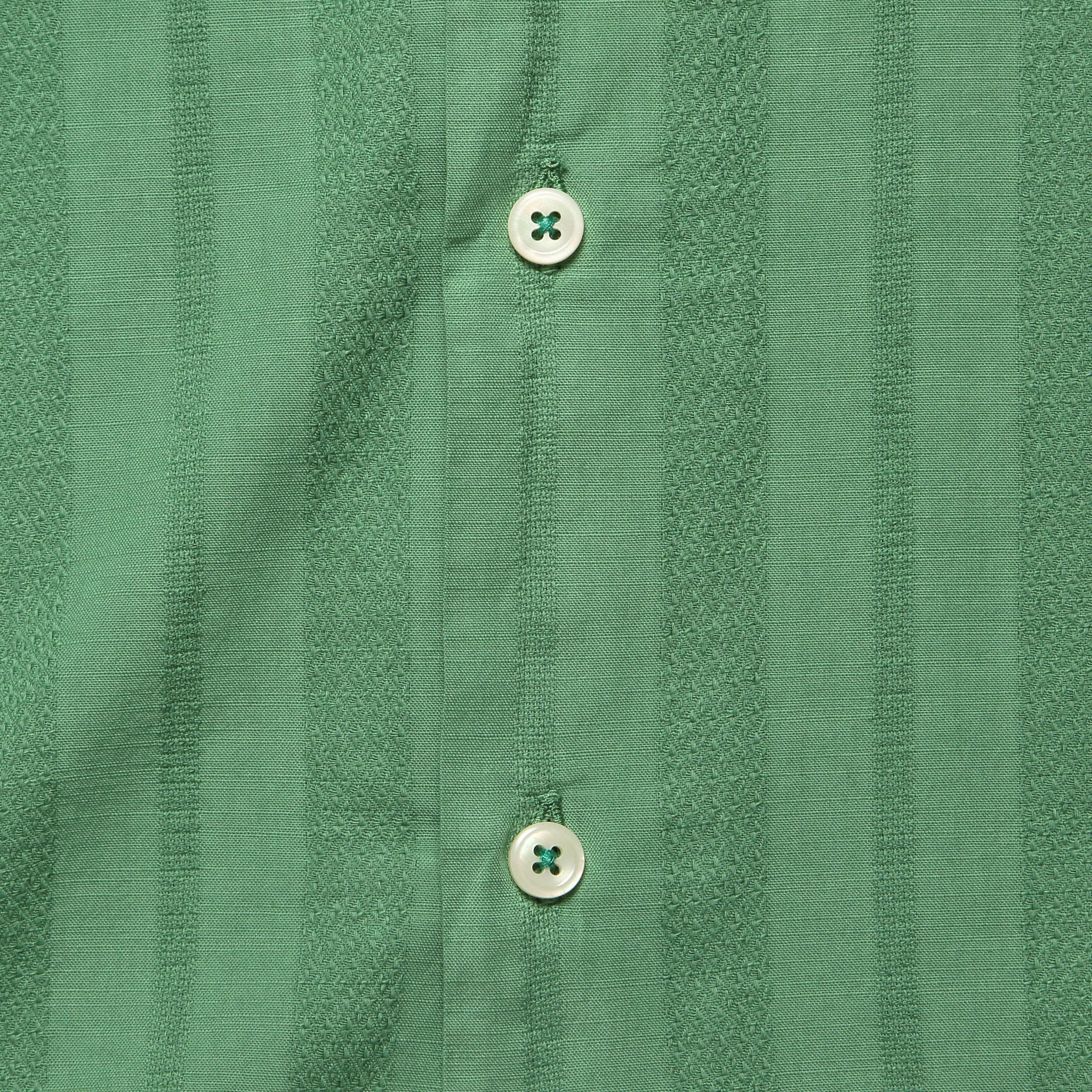 Flag Self Stripe Camp Shirt - Green - Universal Works - STAG Provisions - Tops - S/S Woven - Solid