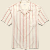 Hendrix Stripe Big Pocket Shirt - Curry Red - Universal Works - STAG Provisions - Tops - S/S Woven - Stripe