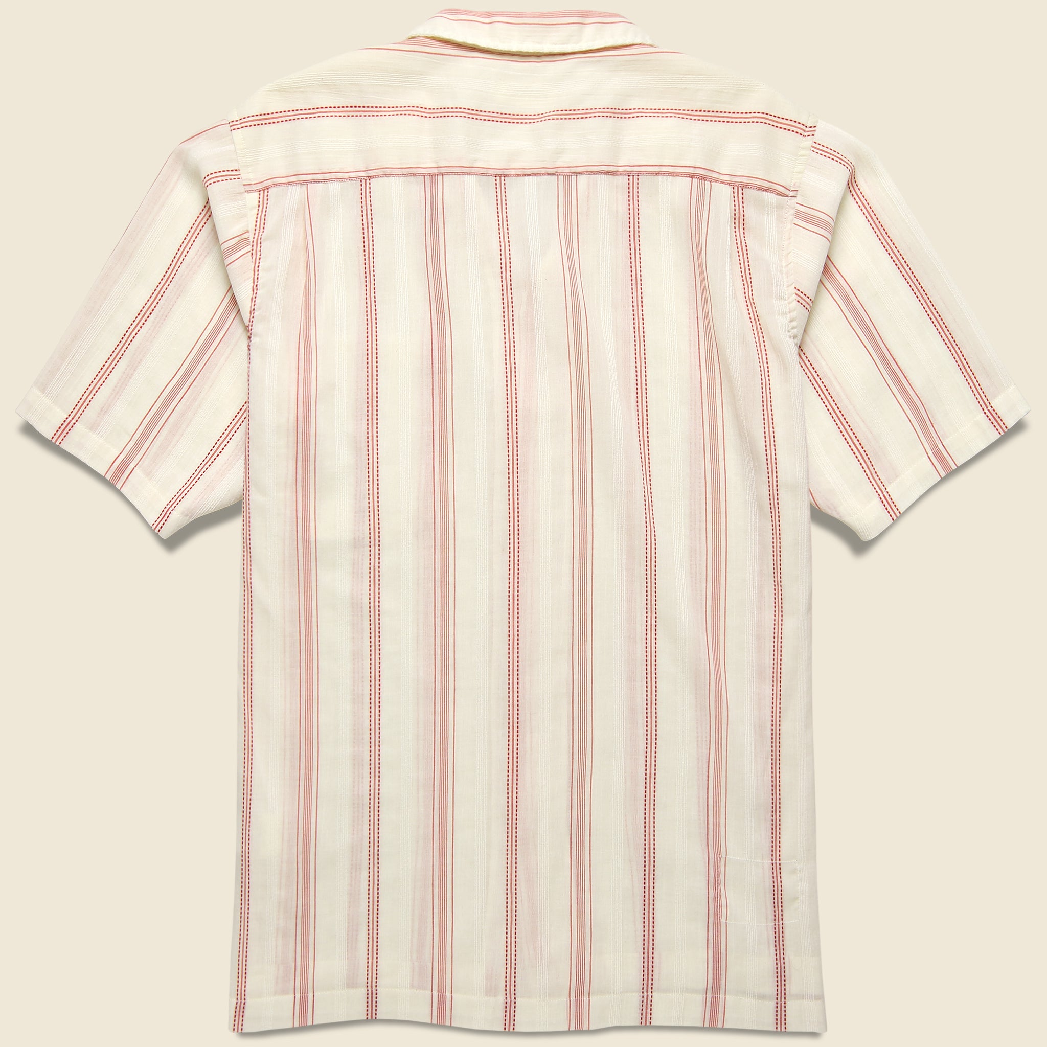 Hendrix Stripe Big Pocket Shirt - Curry Red - Universal Works - STAG Provisions - Tops - S/S Woven - Stripe