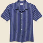 Maui Stripe Camp Shirt - Navy - Universal Works - STAG Provisions - Tops - S/S Woven - Stripe
