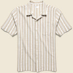 Togo Stripe Road Shirt - Sand - Universal Works - STAG Provisions - Tops - S/S Woven - Stripe
