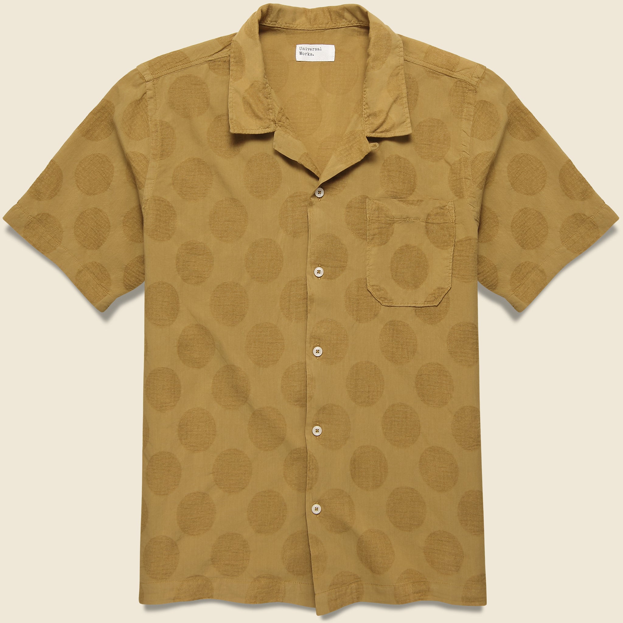 Dot Print Road Shirt - Cumin - Universal Works - STAG Provisions - Tops - S/S Woven - Dot