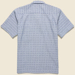 Porto Cotton Camp Shirt - White/Blue - Universal Works - STAG Provisions - Tops - S/S Woven - Other Pattern