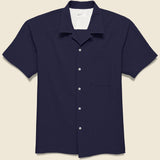 Seersucker Camp Shirt - Navy - Universal Works - STAG Provisions - Tops - S/S Woven - Seersucker