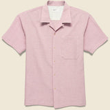 Seersucker Camp Shirt - Pink - Universal Works - STAG Provisions - Tops - S/S Woven - Seersucker