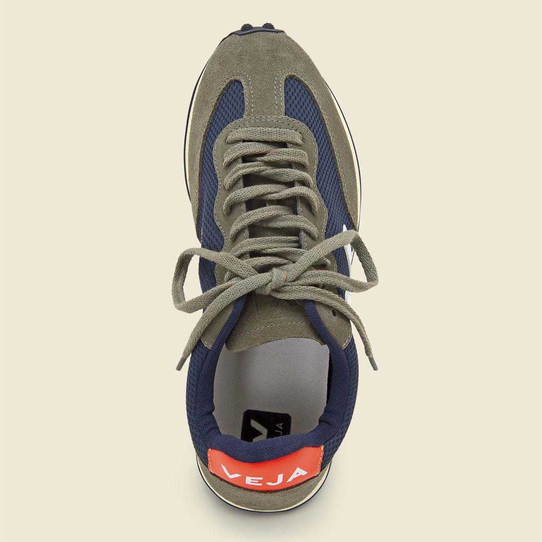 Rio Branco Alveomesh Sneaker - White/Orange - Veja - STAG Provisions - Shoes - Athletic