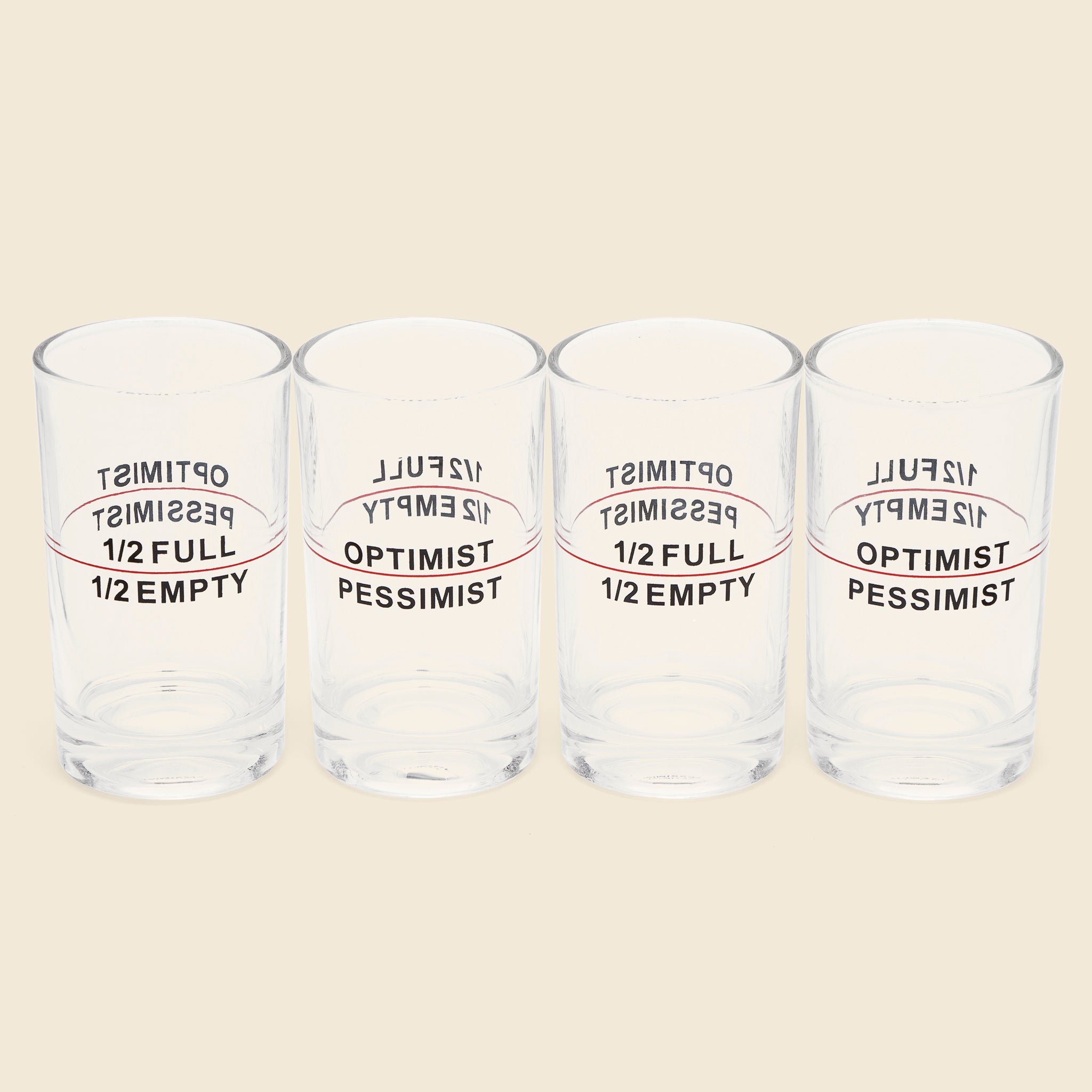 Half Full / Half Empty Glass Set - Barware - STAG Provisions - Home - Bar & Entertaining - Barware