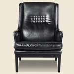 Swedish Leather Tufted Wingback Chair - Vintage - STAG Provisions - One & Done - Furniture