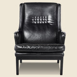 Swedish Leather Tufted Wingback Chair - Vintage - STAG Provisions - One & Done - Furniture