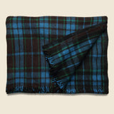 Vintage Indian Wool Plaid Blanket - Black/Green/Blue - Vintage - STAG Provisions - Gift - Blankets