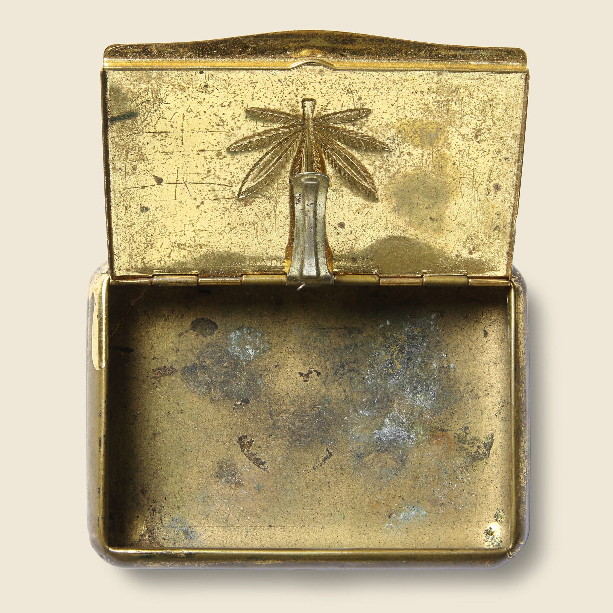 Brass Weed Box - Vintage - STAG Provisions - One & Done - Barware & Smoking