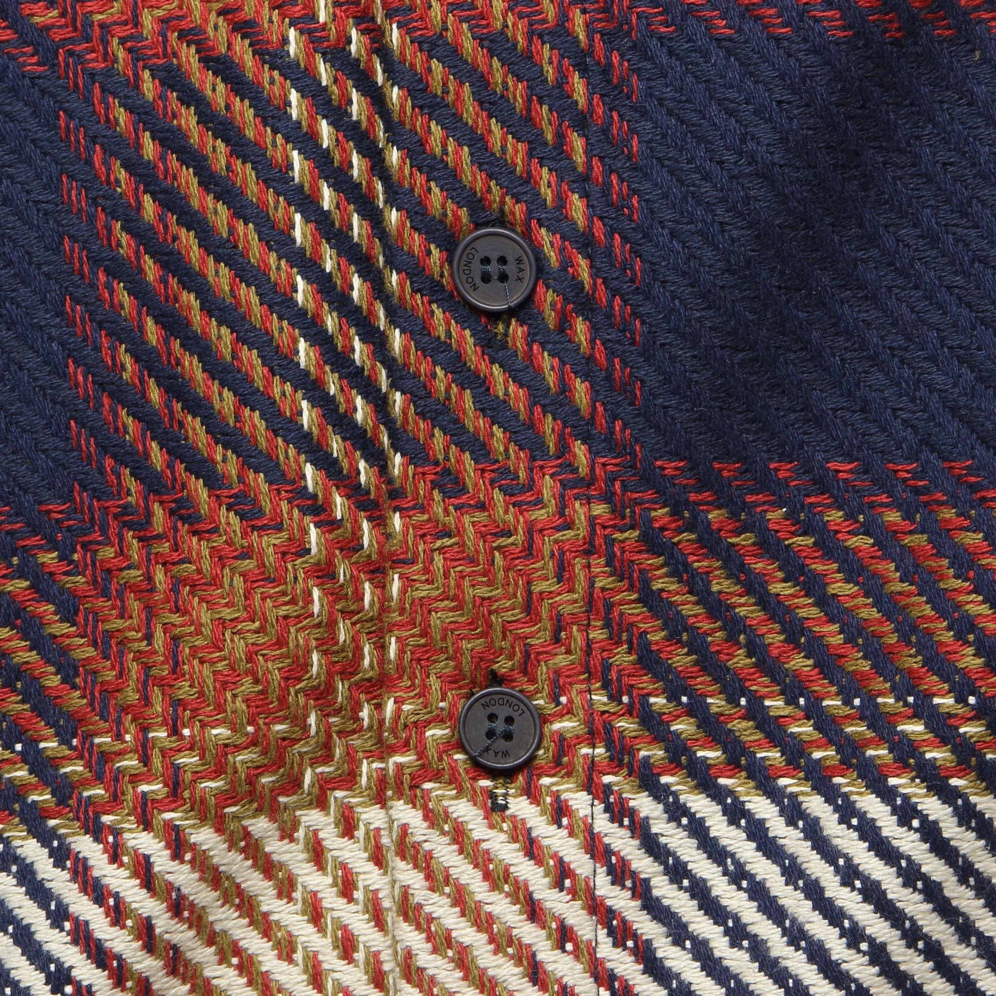 Whiting Overshirt - Navy/Red Ombre Check - Wax London - STAG Provisions - Tops - L/S Woven - Plaid