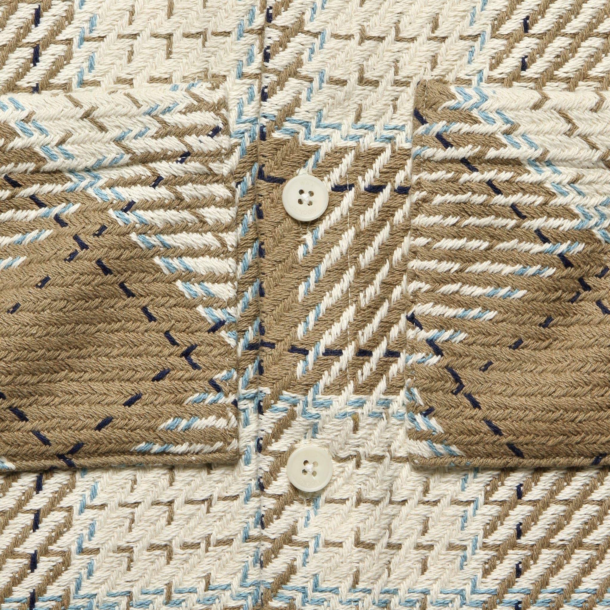 Whiting Milton Overshirt - Natural - Wax London - STAG Provisions - Tops - L/S Woven - Plaid