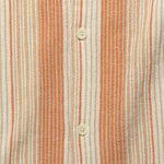 Crinkle Stripe Shirt - Orange - Wax London - STAG Provisions - Tops - S/S Woven - Stripe