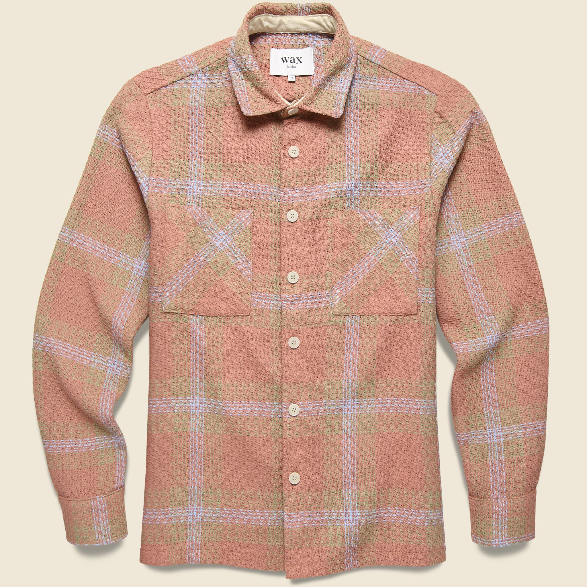Mio Whiting Overshirt - Pink/Blue - Wax London - STAG Provisions - Tops - L/S Woven - Plaid