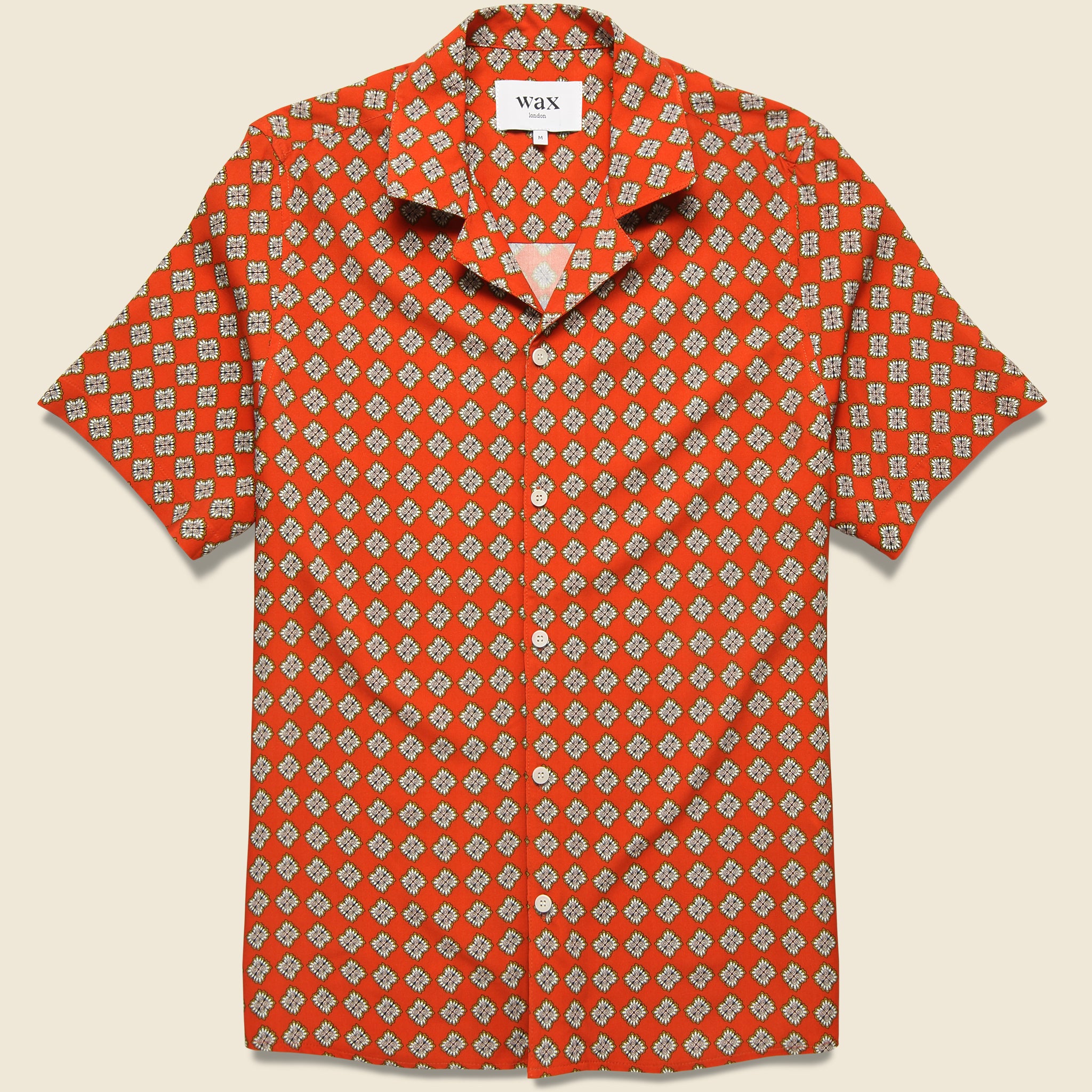 Didcot Shirt - Amalfi Red - Wax London - STAG Provisions - Tops - S/S Woven - Other Pattern