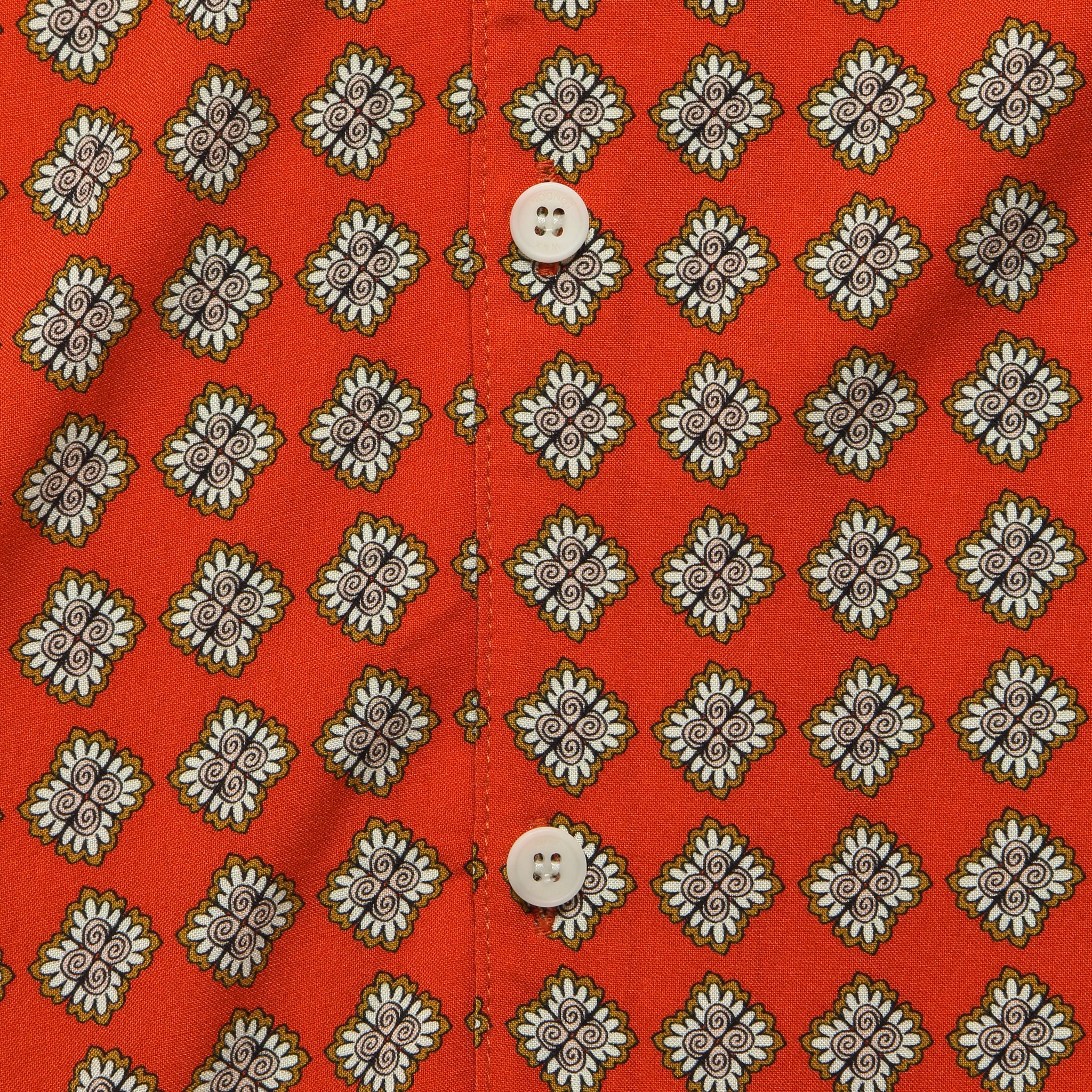 Didcot Shirt - Amalfi Red - Wax London - STAG Provisions - Tops - S/S Woven - Other Pattern