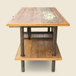 Wooden Industrial Table with Metal Drawers - Vintage - STAG Provisions - One & Done - Furniture