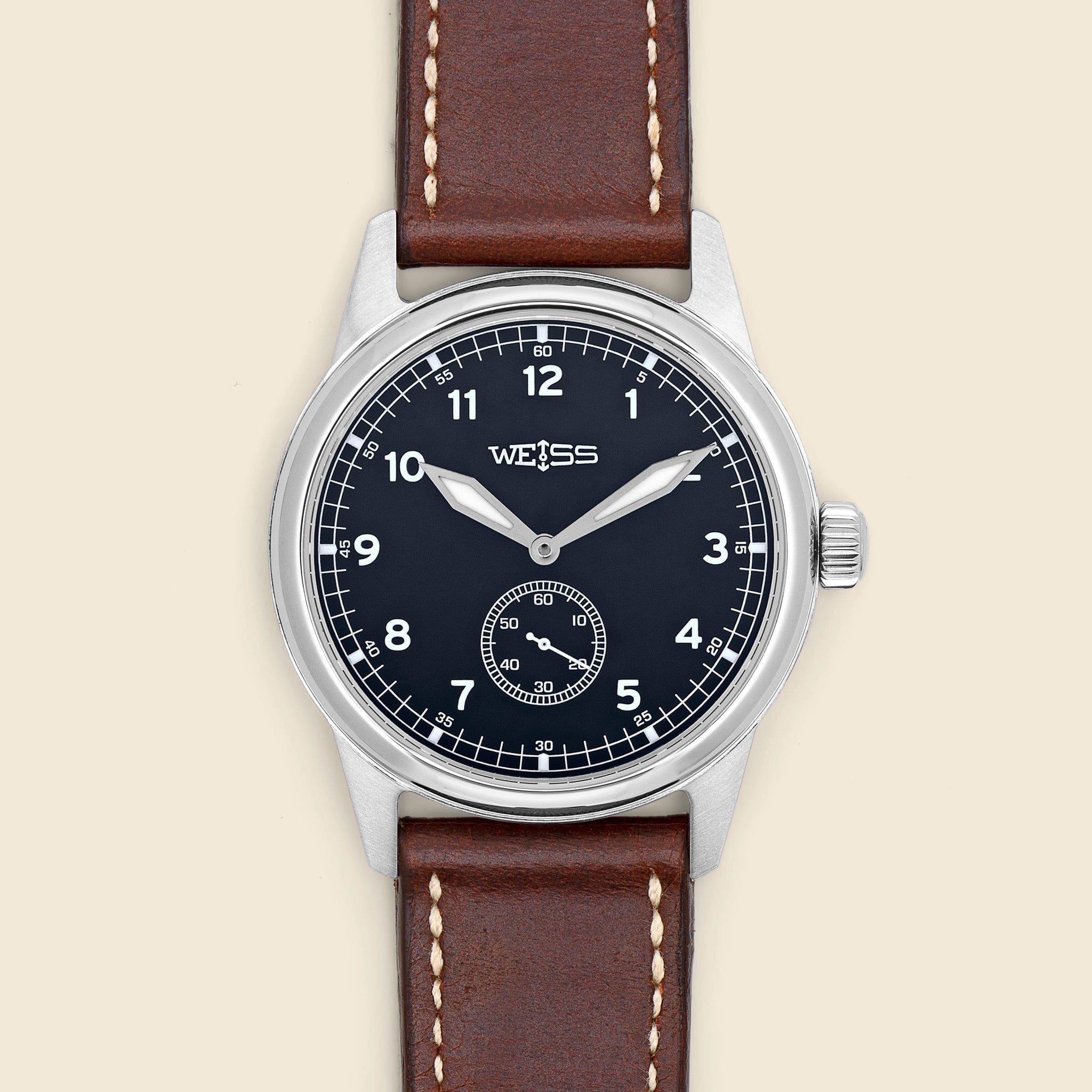 Standard Issue Field Watch 38mm - Blue/Brown - Weiss Watch Co - STAG Provisions - Accessories - Watches