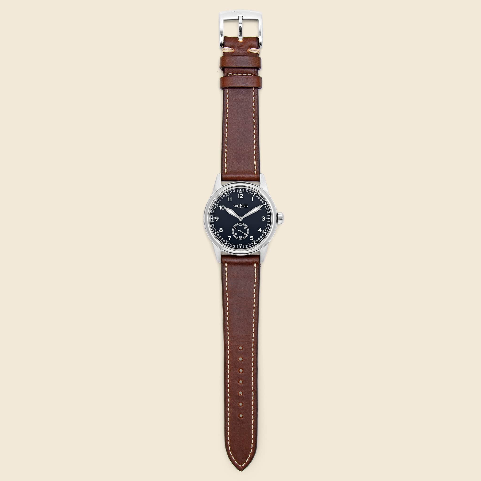 Standard Issue Field Watch 38mm - Blue/Brown - Weiss Watch Co - STAG Provisions - Accessories - Watches