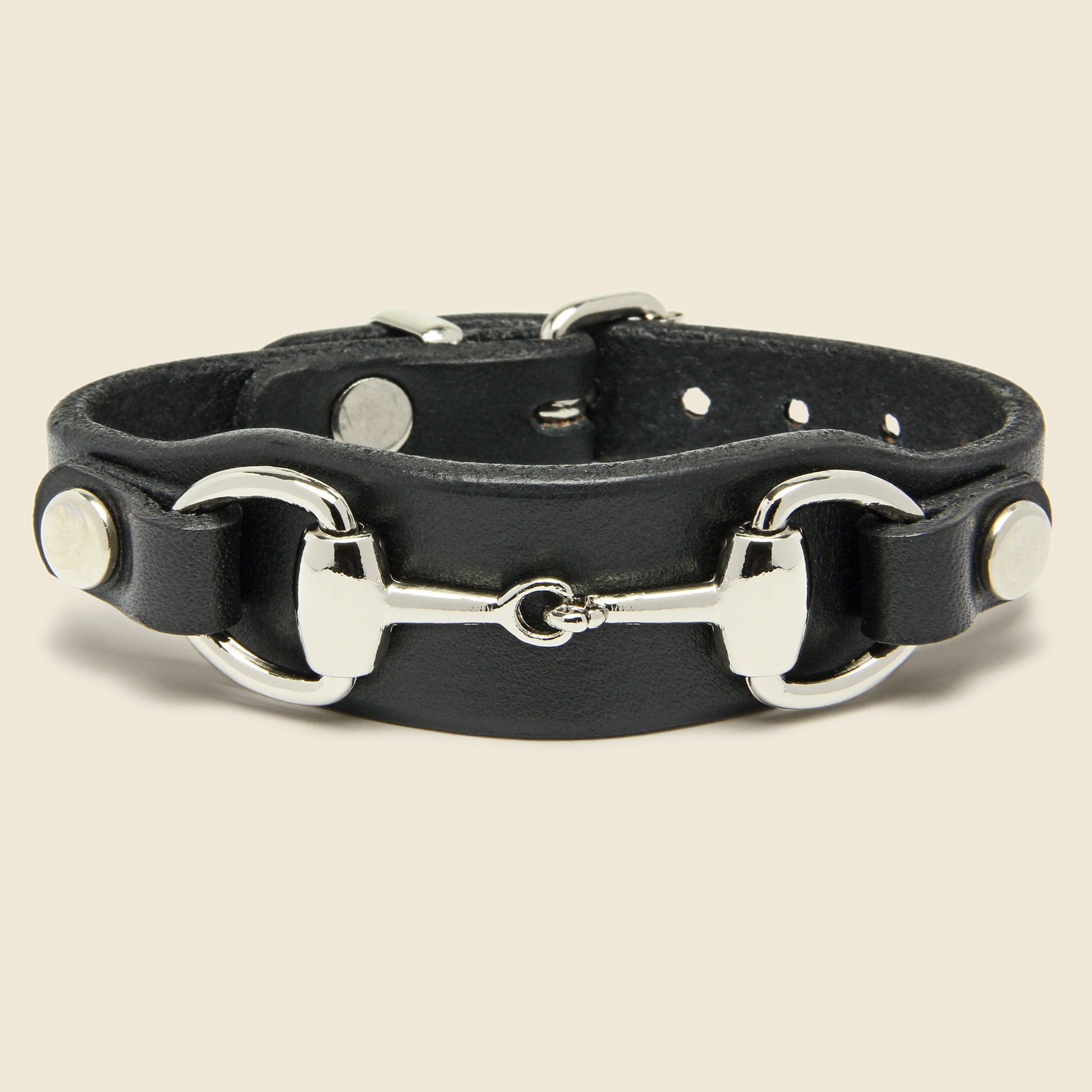 Bit Leather Bracelet - Black - Yuketen - STAG Provisions - Accessories - Cuffs