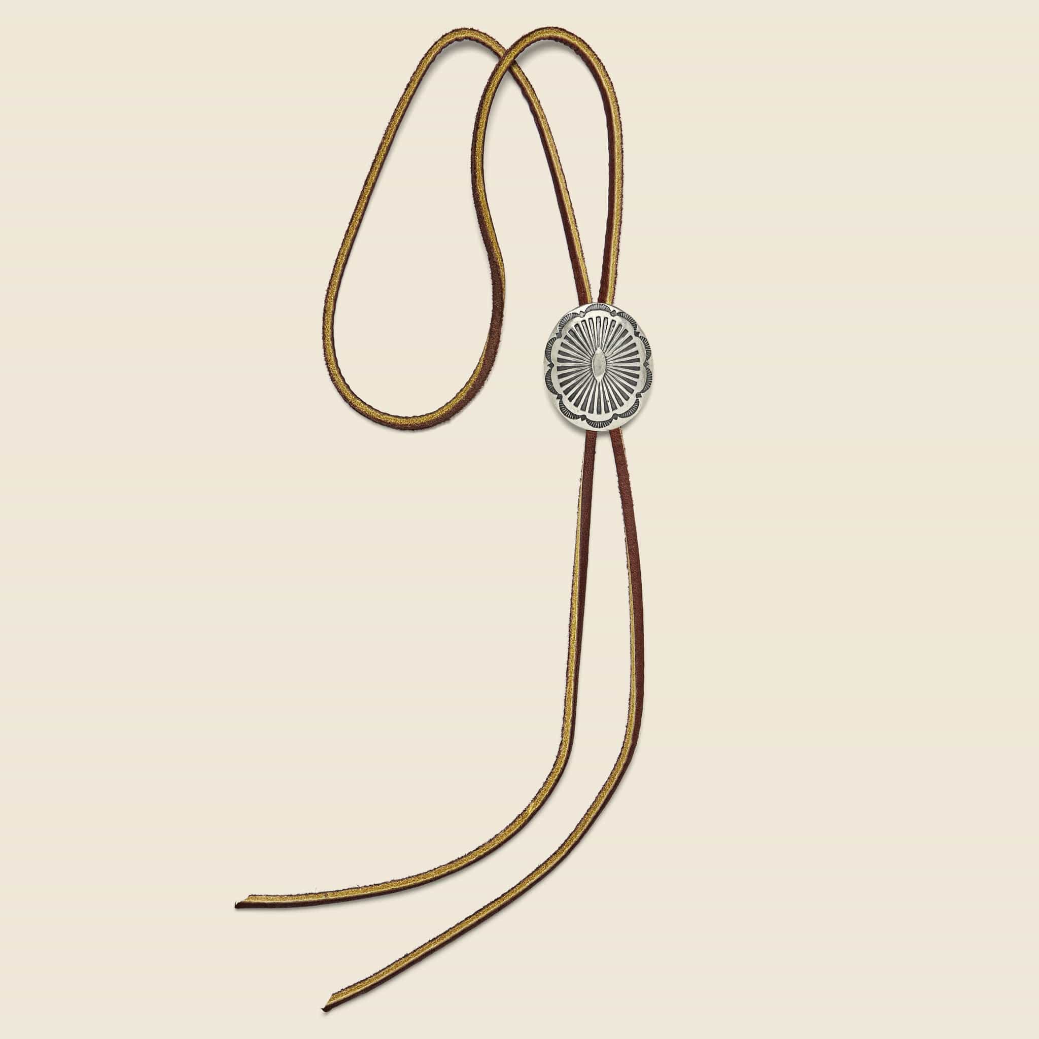 Sunburst Concho Bolo Tie - Brown - Yuketen - STAG Provisions - Accessories - Necklaces