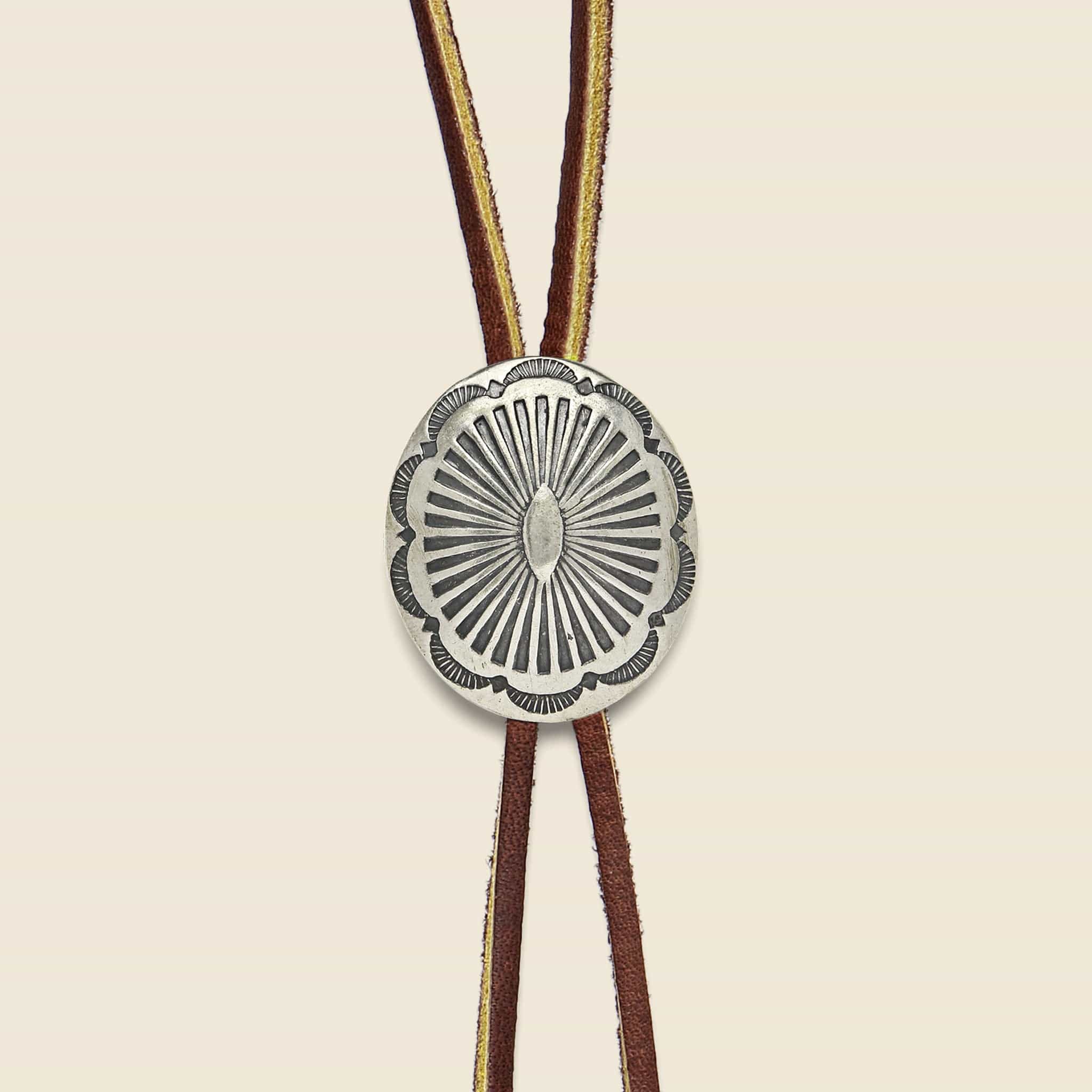 Sunburst Concho Bolo Tie - Brown - Yuketen - STAG Provisions - Accessories - Necklaces