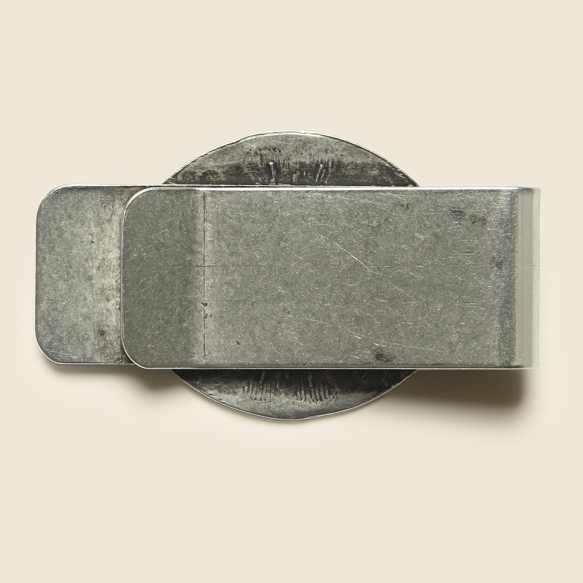 Carved Oval Concho Money Clip - Nickel Silver - Yuketen - STAG Provisions - Accessories - Wallets