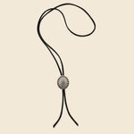 Leather Bolo Tie with Concho - Black/Turquoise - Yuketen - STAG Provisions - Accessories - Necklaces