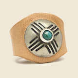 Concho Ring Jr. - Leather/Turquoise - Yuketen - STAG Provisions - Accessories - Rings