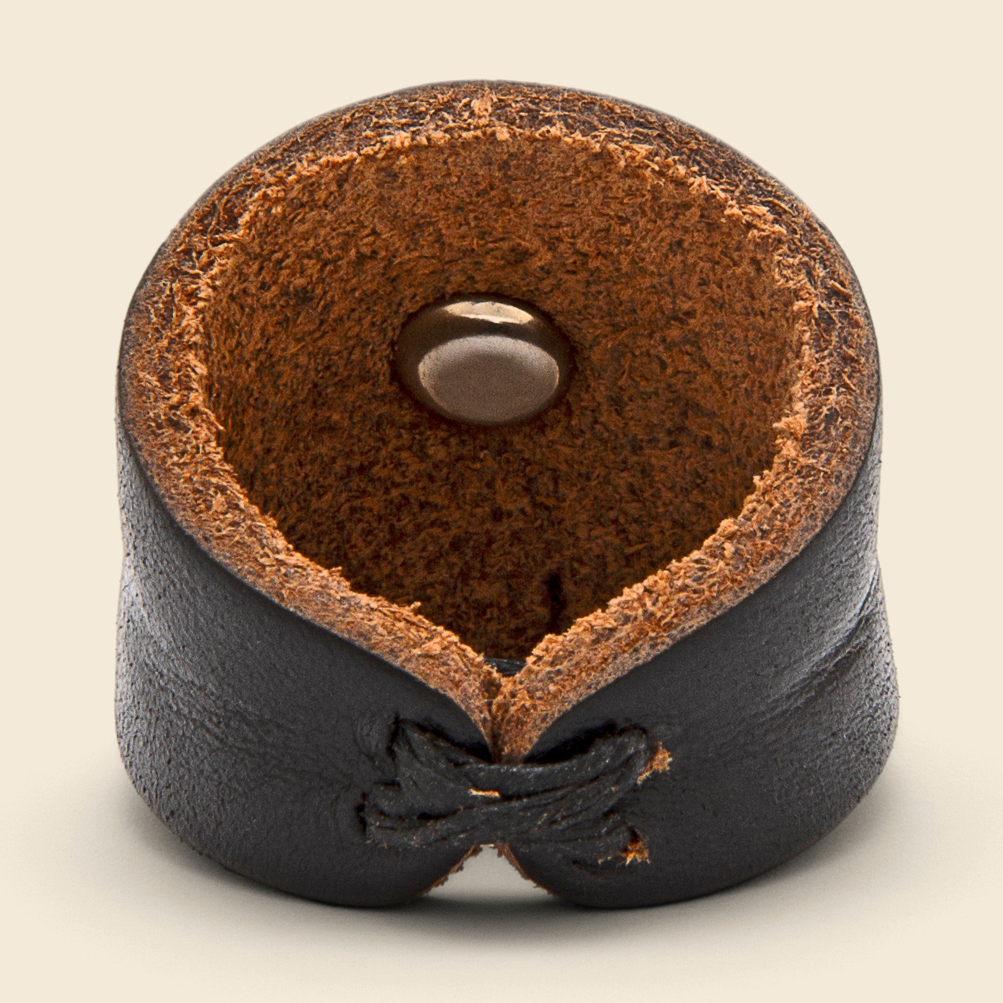 Leather Needlepoint Concho Ring - Black - Yuketen - STAG Provisions - Accessories - Rings