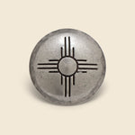 Concho Pin Round Zia - Nickel Silver - Yuketen - STAG Provisions - Accessories - Pins