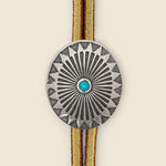 Leather Bolo Tie - Brown/Turquoise - Yuketen - STAG Provisions - Accessories - Necklaces
