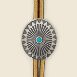 Leather Bolo Tie - Brown/Turquoise - Yuketen - STAG Provisions - Accessories - Necklaces